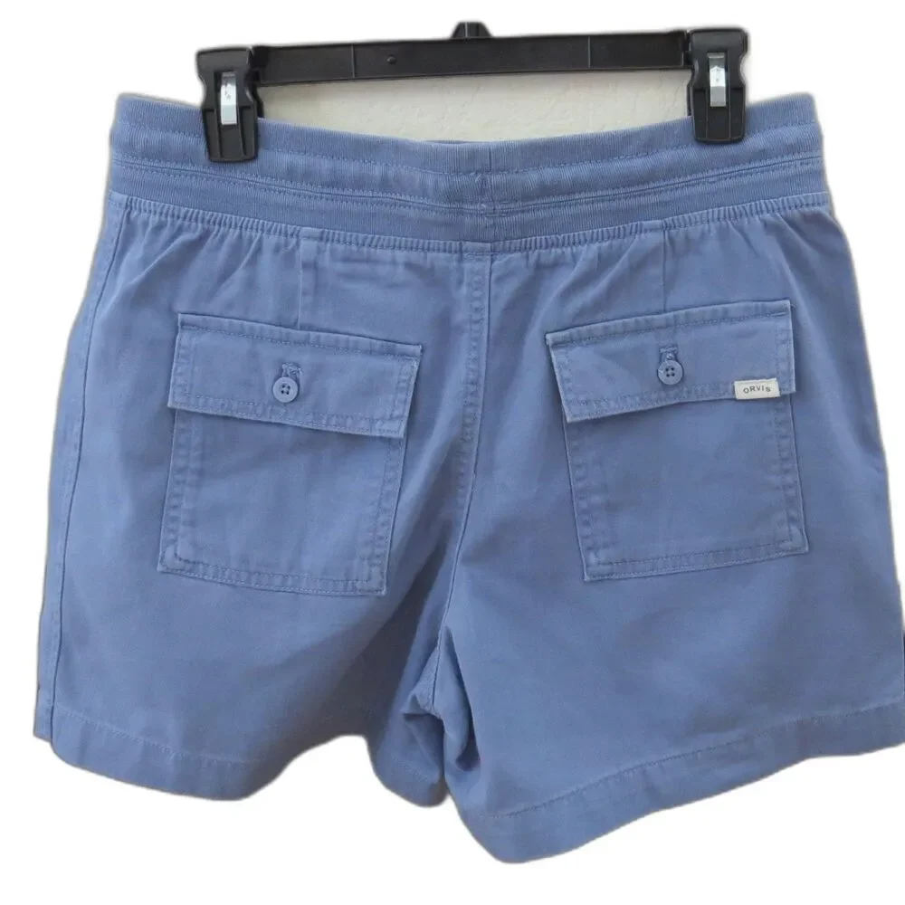 Orvis Women's Relaxed Drawstring Shorts Sky Blue Small  EUC - Picture 3 of 11